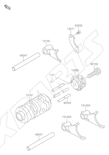 Billede til varegruppe GEAR CHANGE DRUM/ SHIFT FORK