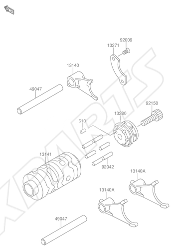 Billede til varegruppe GEAR CHANGE DRUM/ SHIFT FORK