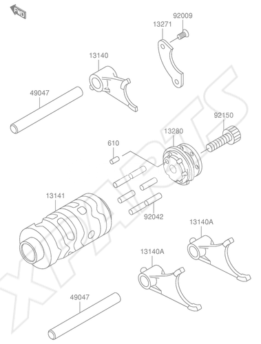 Billede til varegruppe GEAR CHANGE DRUM/ SHIFT FORK