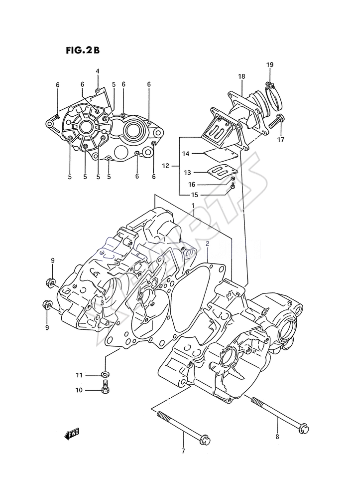 Billede til varegruppe CRANKCASE (MODEL L/ M/ N/ P/ R/ S)