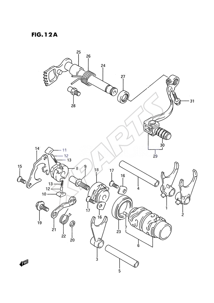 Billede til varegruppe GEAR SHIFTING (MODEL K/ L/ M/ N/ P/ R/ S)
