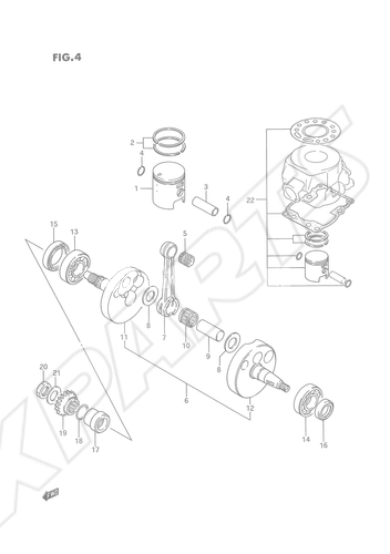 Billede til varegruppe CRANKSHAFT (MODEL G/ H)