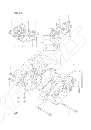 Bild für Kategorie CRANKCASE (MODEL K)