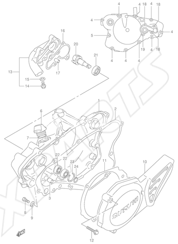 Billede til varegruppe CRANKCASE COVER- WATER PUMP