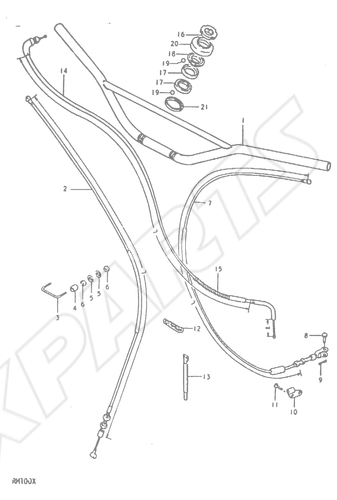 Bild für Kategorie HANDLEBAR (RM100N, RM100T)FIG. 27 (E-8) : RM100X