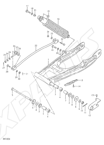 Bild für Kategorie REAR SWINGING ARM (RM100N)
