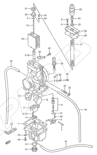 Billede til varegruppe CARBURETOR (MODEL H E.NO.106551~)
