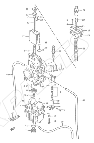 Billede til varegruppe CARBURETOR (MODEL G/ MODEL N-E.NO.106550)