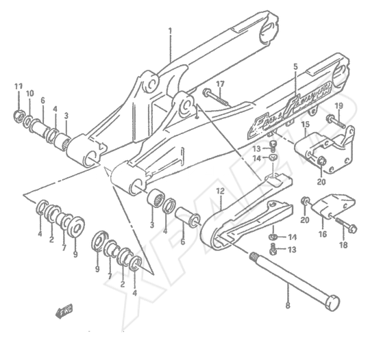 Billede til varegruppe REAR SWINGING ARM (MODEL J)
