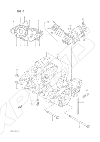 Billede til varegruppe CRANKCASE (MODEL K)