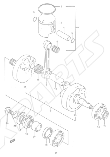 Bild für Kategorie CRANKSHAFT (MODEL M)