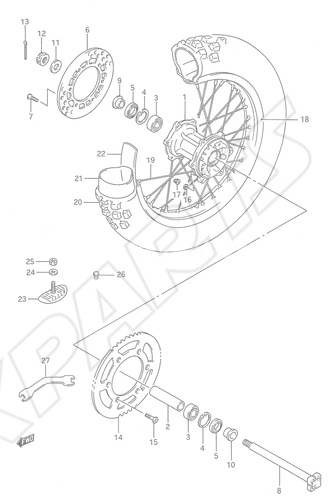 Bild für Kategorie REAR WHEEL (MODEL K)