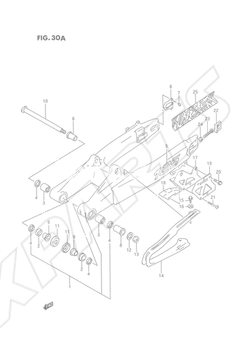 Billede til varegruppe REAR SWINGING ARM (MODEL P/ R/ S)