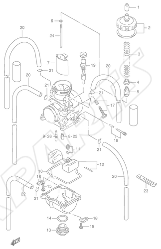 Billede til varegruppe CARBURETOR (MODEL T/ V)