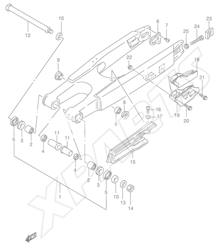 Billede til varegruppe REAR SWINGING ARM (MODEL X)