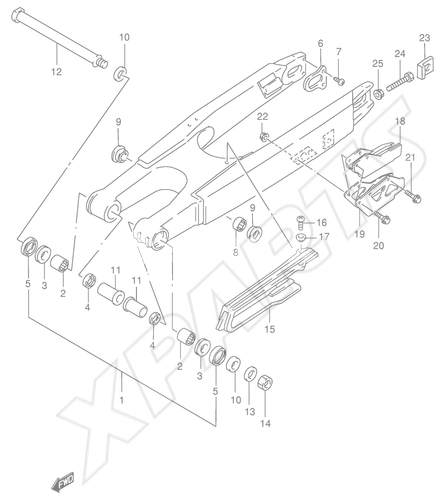 Bild für Kategorie REAR SWINGING ARM (MODEL X)