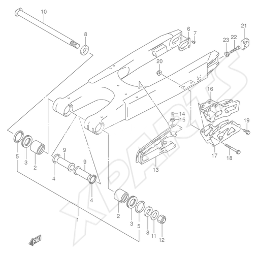 Billede til varegruppe REAR SWINGING ARM (MODEL K5/ K6)