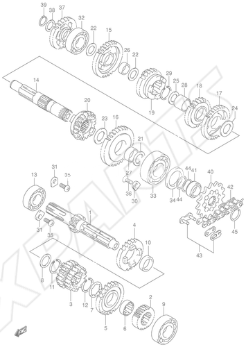 Billede til varegruppe TRANSMISSION (MODEL K1/ K2/ K3)