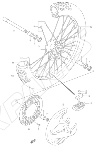 Billede til varegruppe FRONT WHEEL (MODEL K1/ K2/ K3/ K4)