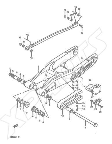Billede til varegruppe REAR SWINGING ARM (MODEL G)