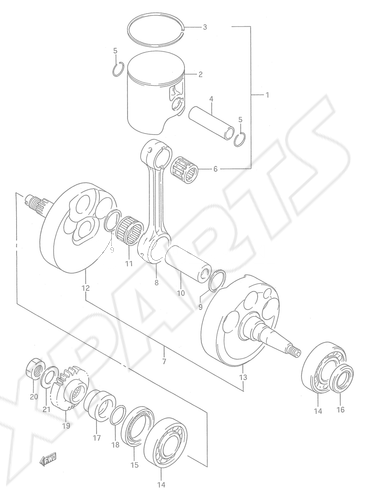 Billede til varegruppe CRANKSHAFT (MODEL K)