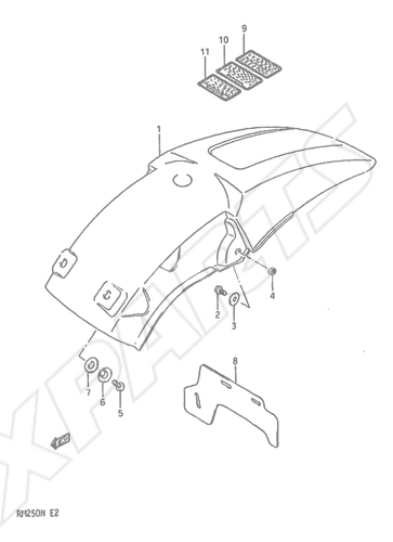 Billede til varegruppe REAR FENDER (MODEL K/ L/ M)