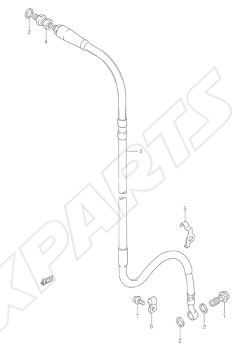 Bild für Kategorie FRONT BRAKE HOSE (MODEL K/ L/ M)