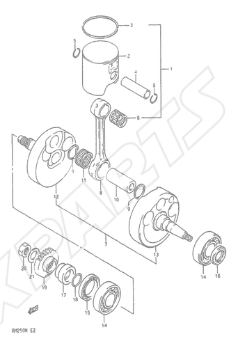 Bild für Kategorie CRANKSHAFT (MODEL K)