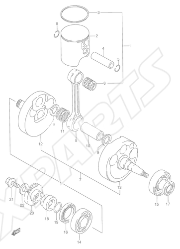 Billede til varegruppe CRANKSHAFT (MODEL L/ M/ N)