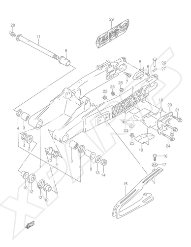 Billede til varegruppe REAR SWINGING ARM (MODEL S/ T)