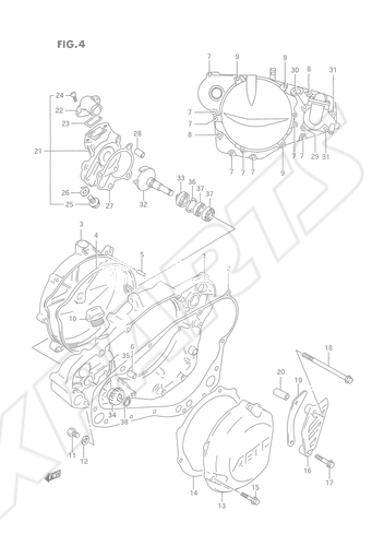 Billede til varegruppe CRANKCASE COVER (MODEL P)