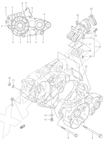 Billede til varegruppe CRANKCASE (MODEL P)