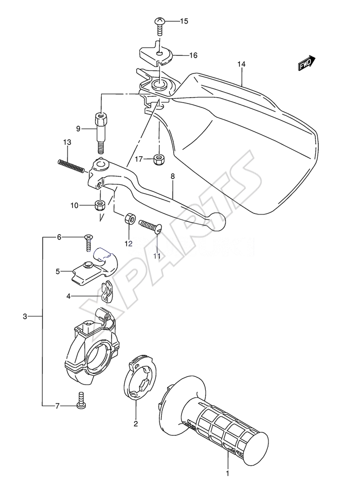Billede til varegruppe RIGHT KNUCKLE COVER (MODEL N/ S/ T)