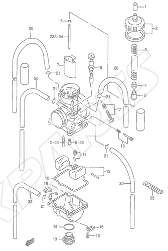 Billede til varegruppe CARBURETOR (MODEL V)