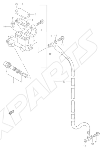 Billede til varegruppe FRONT MASTER CYLINDER (MODEL T/ V/ W)