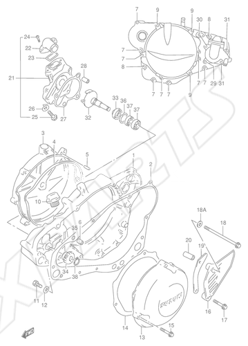 Billede til varegruppe CRANKCASE COVER /  WATER PUMP