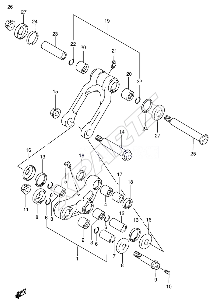 Billede til varegruppe REAR CUSHION LEVER (MODEL X)