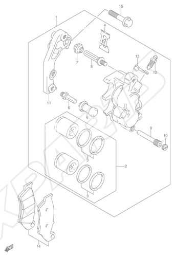 Billede til varegruppe FRONT CALIPER (MODEL K1/ K2/ K3/ K4)