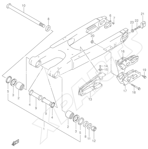 Billede til varegruppe REAR SWINGING ARM (MODEL K5/ K6)
