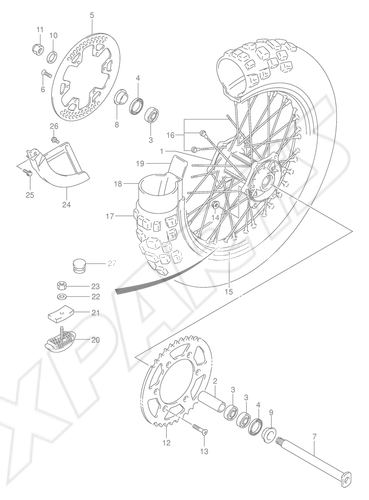 Billede til varegruppe REAR WHEEL (MODEL K3)