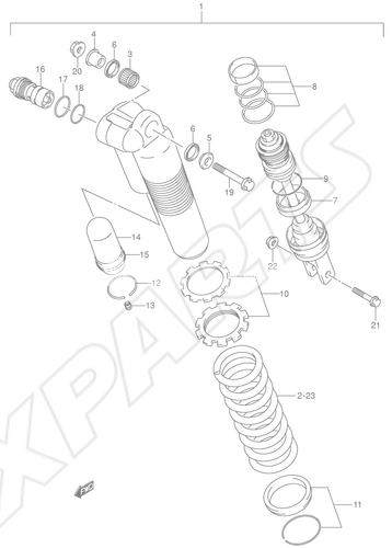 Billede til varegruppe REAR SHOCK ABSORBER (MODEL K4)