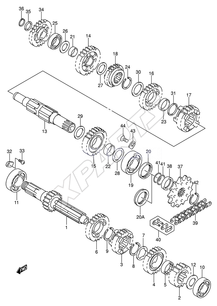 Bild für Kategorie TRANSMISSION (MODEL K1/ K2/ K3)