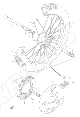 Bild für Kategorie FRONT WHEEL (RM250K5/ K6)