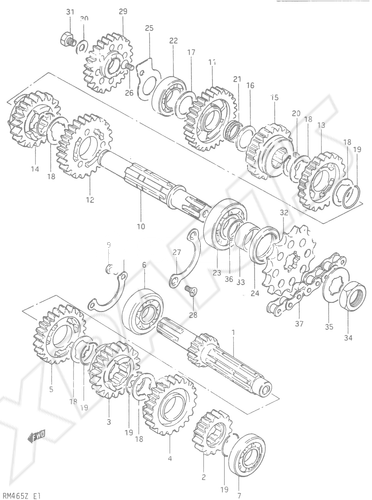 Billede til varegruppe TRANSMISSION (MODEL X)FIG.11 (C-5) : MODEL Z