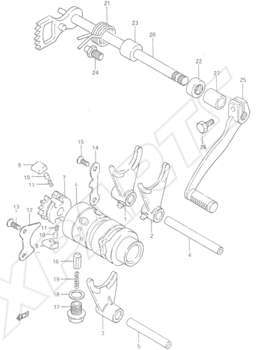 Billede til varegruppe GEAR SHIFTING (MODEL X)FIG.13 (C-8) : MODEL Z