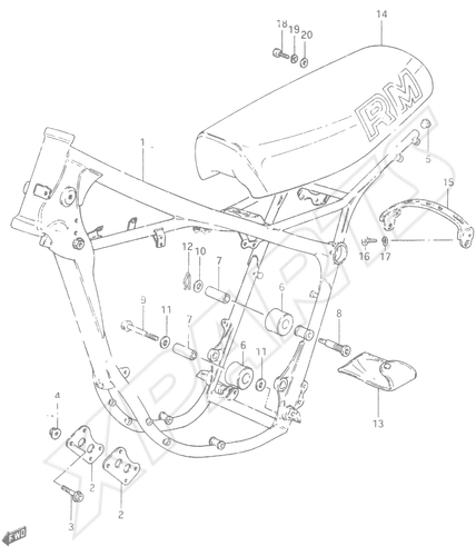 Billede til varegruppe FRAME - SEAT (MODEL X)FIG.18 (D-3) : MODEL Z