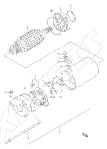 Billede til varegruppe STARTING MOTOR (SEE NOTE)%F.NO.NP41B-120614