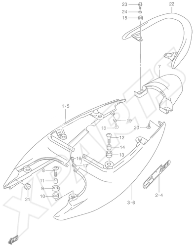 Billede til varegruppe SEAT TAIL COVER (MODEL X)