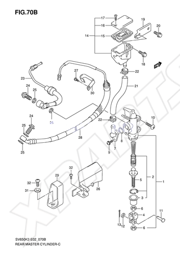 Billede til varegruppe REAR MASTER CYLINDER (SV650AK7/ UAK7/ SAK7/ SUAK7)