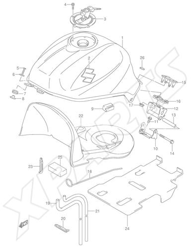 Billede til varegruppe FUEL TANK (MODEL K5/ K6)
